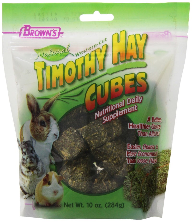 BROWN'S F.M.Brown's 44089 Brown's Natural Timothy Hay Cubes, 10-Ounce - Image 1